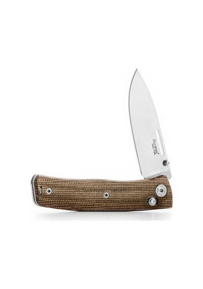 Lionsteel Nini Natural Canvas - Full Handle Kamp Çakı Kahverengi