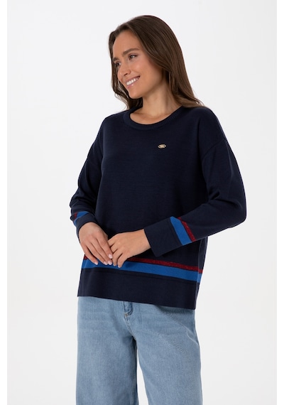 U.S. Polo Assn. Kadın Lacivert Bisiklet Yaka Kazak 50314598-VR033