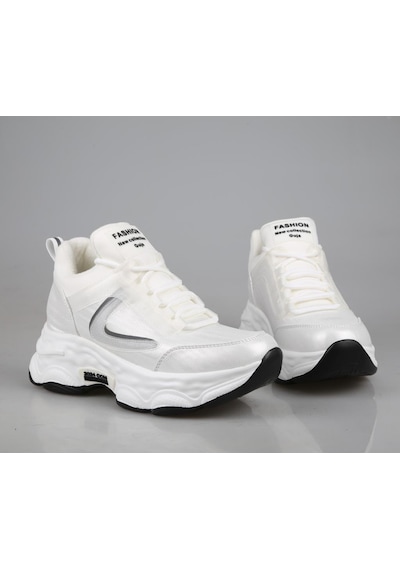 Guja 23k302 Dolgu Topuk Beyaz Kadın Sneakers 001