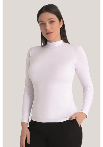 Arma Yıldız Kadın Beyaz Balıkçı Yaka Uzun Kollu Body 3 Adet Beyaz