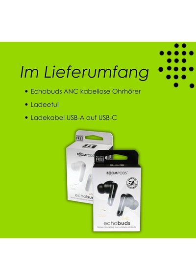 Echobuds Anc, Aktif Gürültü Önleyici Kulaklıklar, Gerçek Kablosuz Bluetooth Kulaklıklar, Enc Mikrofonlu Tws Kulak