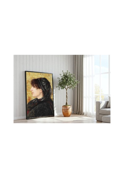 Osmanlı Osman Hamdi Bey Naile Hanım Portresi Çerçevesiz Poster 21x30 Cm A4 Tablo Osmanlı Türk Resmi