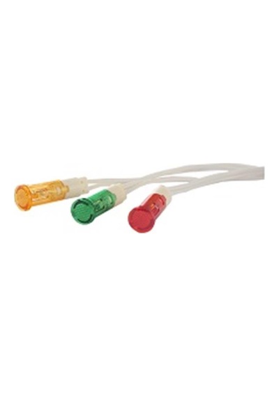 Xsl 10mm Kırımızı Sinyal Lambası 220v Ac/dc Silikon Kablolu