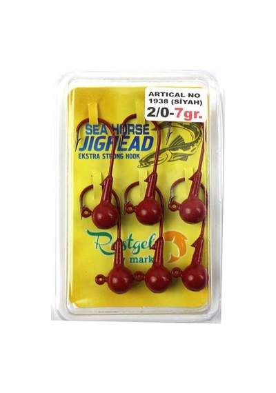 Sea Horse Jighead 2/0 7 Gr 1938 Bln Kırmızı 6 Pcs