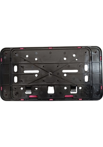 Çerçeveli Dikdörtgen Plakalık Plaka Altlığı Siyah 32x17 Cm