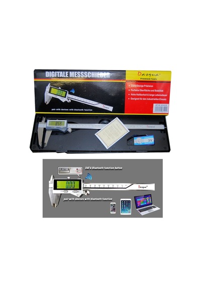 Dasqua 0-150mm Dijital Kumpas Bluetooth Ip67 Yağa, Suya Dirençli 2410-8105