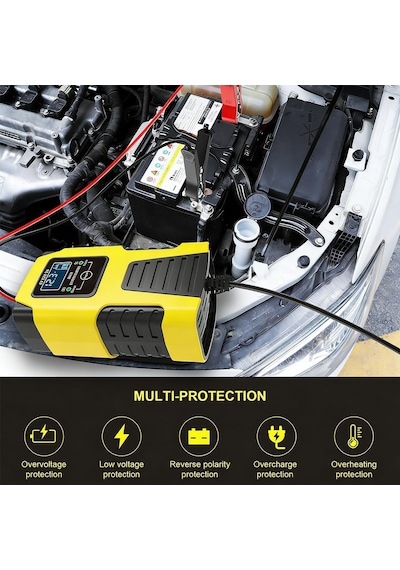 Tr 6v 12v Pil Şarj Cihazı Bakımcısı, 2-amp Tam Otomatik Akıllı Şarj Cihazı, Taşınabilir Damlama Şarj Cihazı
