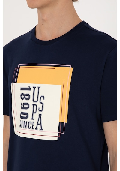 U.S. Polo Assn. Erkek Regular Fit Bisiklet Yaka Lacivert Tişört 50306880-VR033