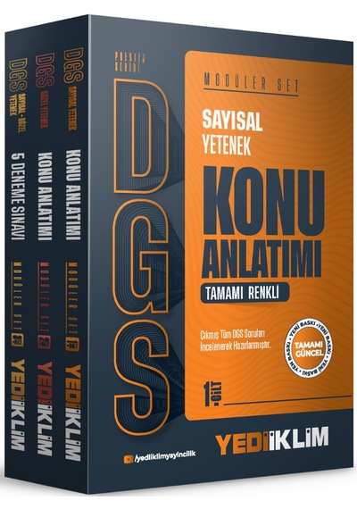 Yediiklim Yayınları Dgs Prestij Serisi Sayısal Bölüm-sözel Bölüm+5 Deneme Sınavı Konu Anlatımı Modüler Set