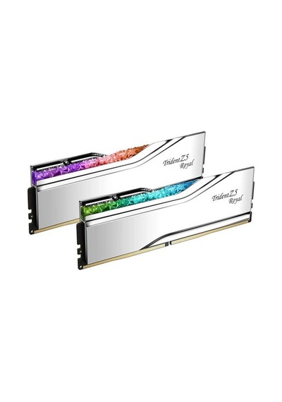 Gskıll 96gb 2x 48gb Ddr5 6400mhz Cl32 Rgb Dual Kıt Pc Ram Trıdent Z5 Royal Sılver F5-6400j3239f48gx2-tr5s