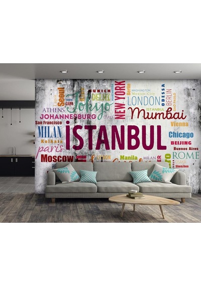 Dünya Başkent İsimleri Yazılı Duvar Kağıdı