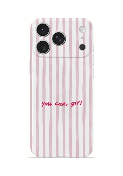 Apple iPhone Uyumlu 17 Pro Max Vorian İnce Kamera Korumalı Mika Kılıf You Can Girl You Can Girl Mika
