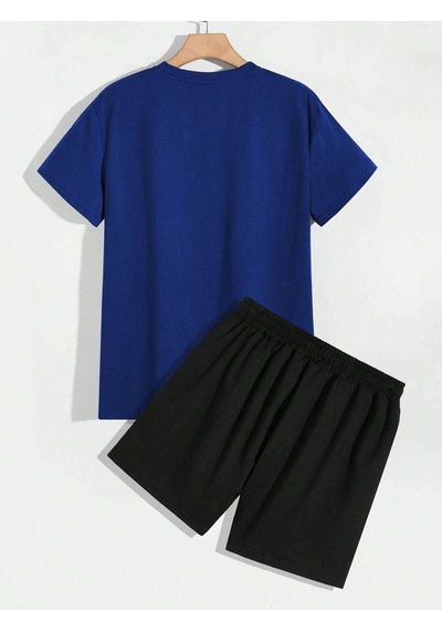 Clayes 23 Sayılı T-shirt Şort - Saks Mavi Siyah Alt Üst Takım Şort Tişört Kombin Baskılı Bisiklet Yaka Saks Mavi Siyah Clayes 23 Sayılı T-shirt Şort - Saks Mavi Siyah Alt Üst Takım Şort Tişört Kombin Baskılı Bisiklet Yaka Saks Mavi Siyah