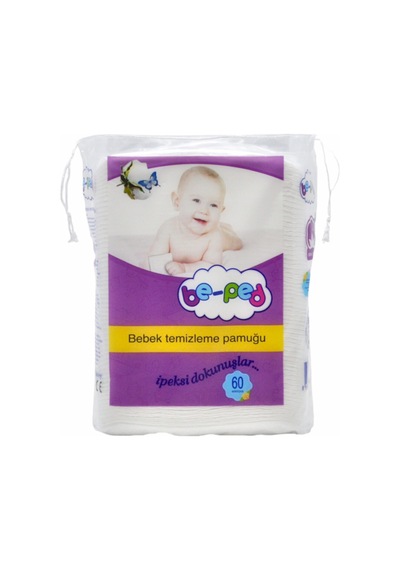 Be-Ped Beped Pamuk Bebek Temizleme Pamuğu 60 Li 190 gr 1 Paket