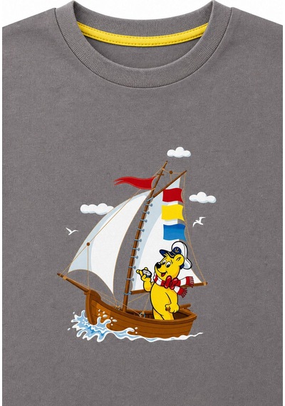 Haribo Lisanslı Yelkenli Baskılı Çocuk T-shirt Şort Takım Gri