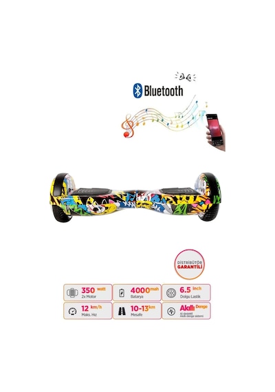 Citymate Elektrikli Kaykay Hoverboard Akıllı Denge 6.5 Inch + Hoverkart + Çanta Extrem Paket D01