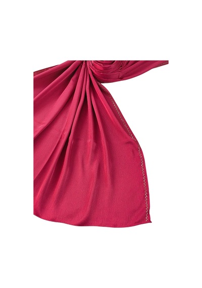 Mim Eşarp Mısırlı Eşarpları Taşlı Jan Jan Abiye Şal 75x190 Cm Kırmızı