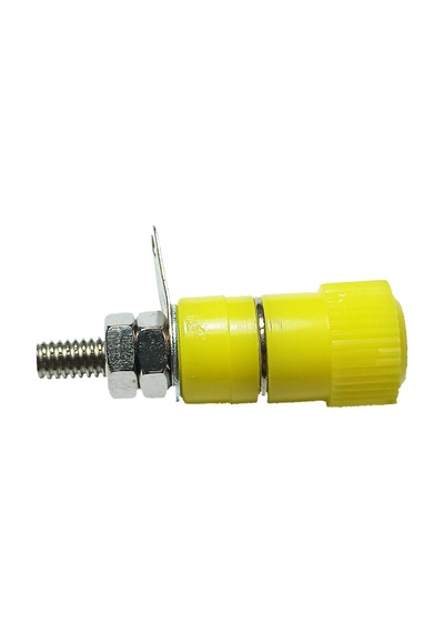 Elektronikport-4Mm Born Jak Dişi Soket Orta Boy Sarı Banana Jack Uyumlu