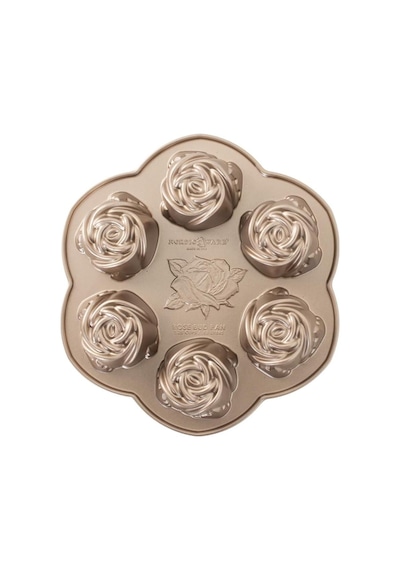 Nordicware 6 Lı Mini Gül Kek Kalıbı Altın