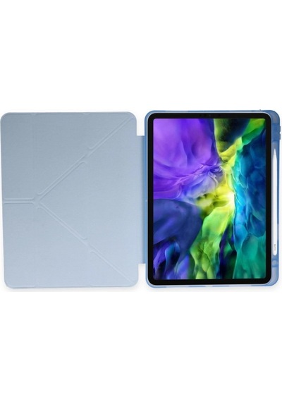 Apple Uyumlu iPad Air 4 10.9 Kılıf Kalemlikli Mars Tablet Kılıfı - Mavi Laptop Çantası