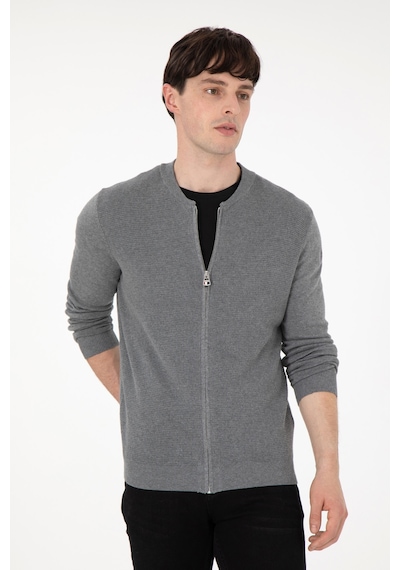 U.s. Polo Assn. Erkek Gri Melanj Hırka Triko 50288870-vr086 Gri Melanj