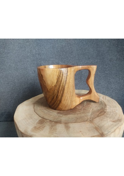 Ceviz Ağacı Kuksa Bardak K1704 Çok Renkli