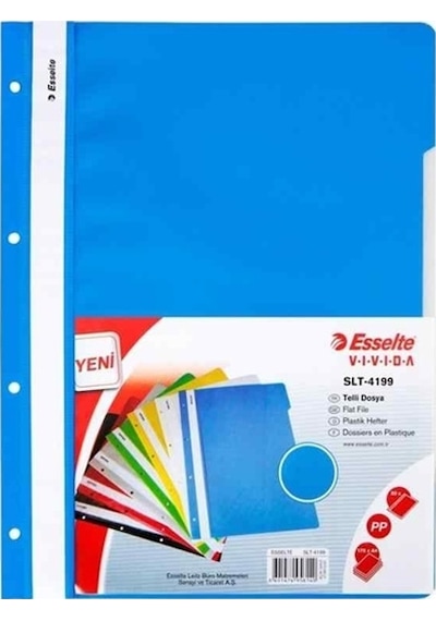Esselte 4199 Telli Dosya Mavi 50'li Paket