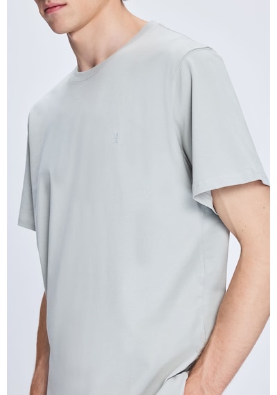 Hatemoğlu Gri Regular Fit Bisiklet Yaka Pamuklu Triko Tişört 35102024c014 Ag1 567969 Çok Renkli