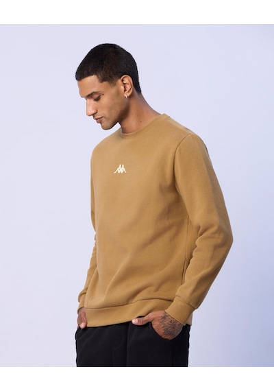Kappa Antonio Erkek Bej Regular Sweatshirt