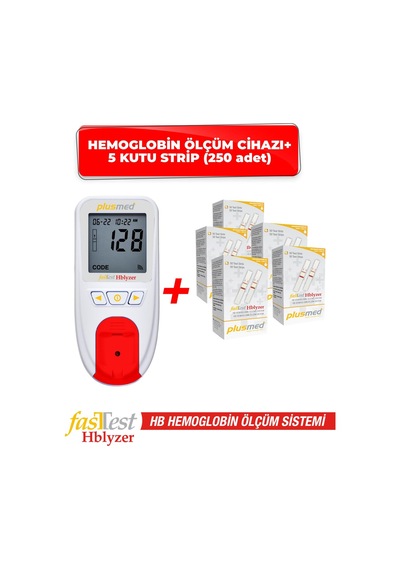 Fasttest Hblyzer Hemoglobin Ölçüm Cihazı ve 5 kutu strip