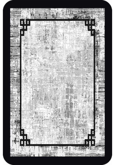 Gri Modern Klasik Banyo Halısı Klozet 2'li Paspas Seti Bs287n11