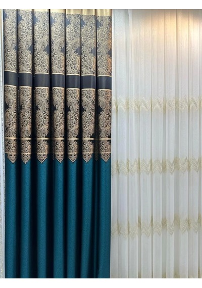 Nivemeshome Milas 671539 Zümrüt Yeşili 1/3 Sık Pileli Fon Perde Apm Zümrüt Yeşil