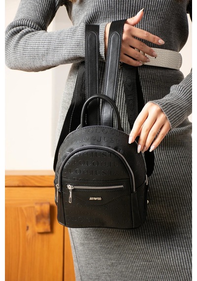 Kadın Orijinal Just Polo Siyah Yeni Sezon Şık Sırt Çantası Shopper