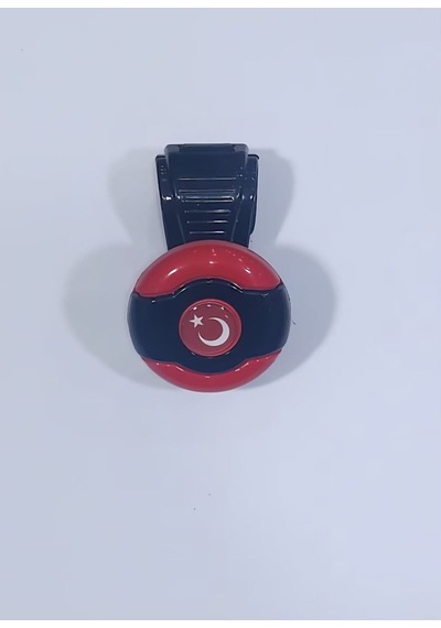 Kırmızı-siyah Dönebilen Vites Topuzu Türk Bayrağı Stickerlı Çok Renkli