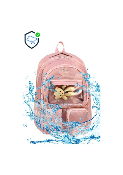 Lilymoon Kız Çocuk Çok Gözlü Okul Sırt Çantası Açık Pembe