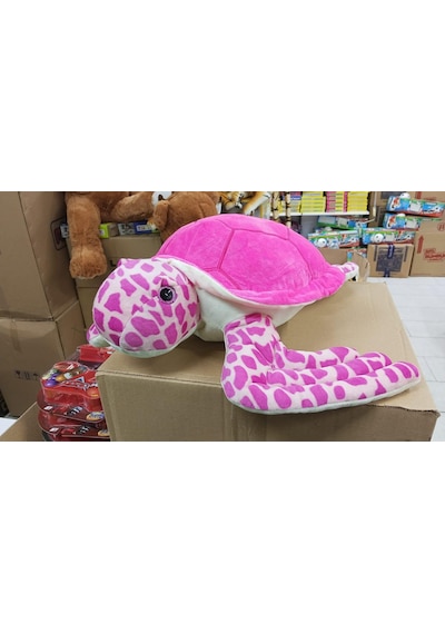 Oyuncak Peluş Pembe Kaplumbağa 50 Cm Fuşya Pembe