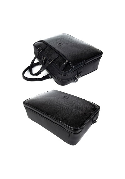 Kangaroo Kıngdom Hakiki Dana Derisi Evrak Çantası Laptop Unisex Kangaroo K. 7763Cs Siyah