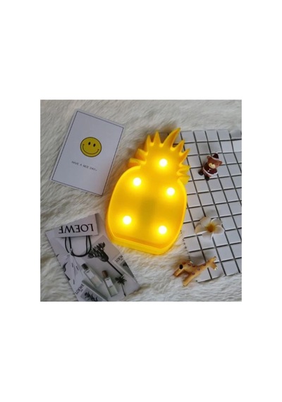 Led Işıklı Ananas Gece Lambası - 25 Cm Çok Renkli