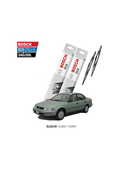 Toyota Corolla Uyumlu Silecek Takımı 1992-2001 Bosch Eco