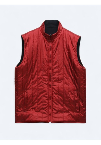 Kip Kırmızı Regular Fit Dik Yaka Casual Örme Çift Taraflı Spor Yelek Kırmızı