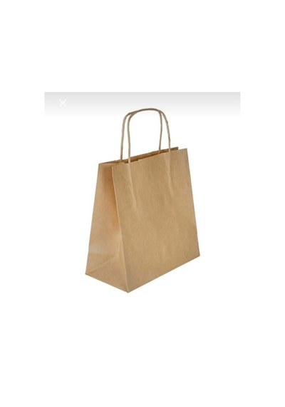Kraft Kağıt Çanta 25 Li Paket 24x18x8 Cm Kağıt Burgu Saplı Butik Kermes Hediyelik Kullanım
