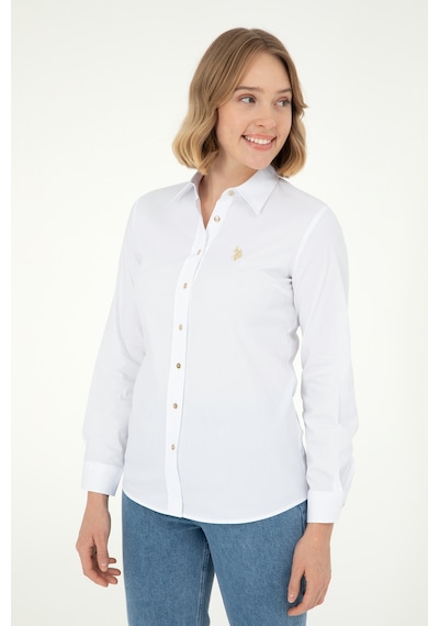 U.s. Polo Assn. Kadın Beyaz Gömlek Basic 50293919-vr013 Beyaz