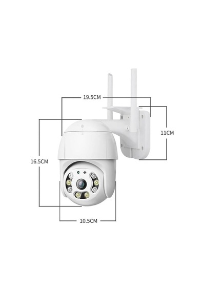 Cmr-12 Beyaz 360 Görüş Hareketli Wi-fi Akıllı Ip Güvenlik Kamerası Dış Mekan Kamerası