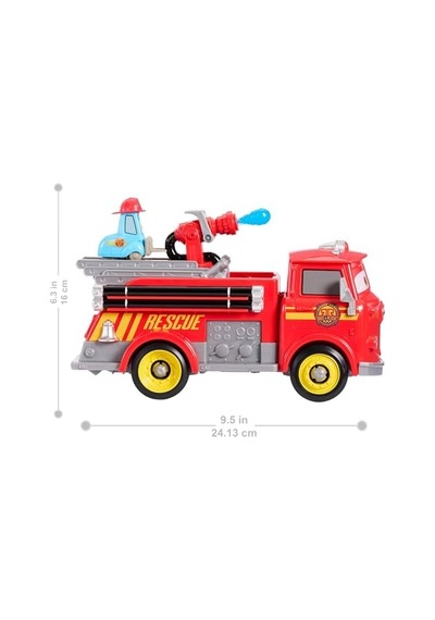 Mattel Ve Pixar Oyuncak İtfaiye Aracı, Radyatör Kasabası Hızlı Kahramanlar İtfaiyeci Red Ve Guido, 2 Plastik Alev Hedefi Ve 2 Su Fışkırtıcı, Jfl54