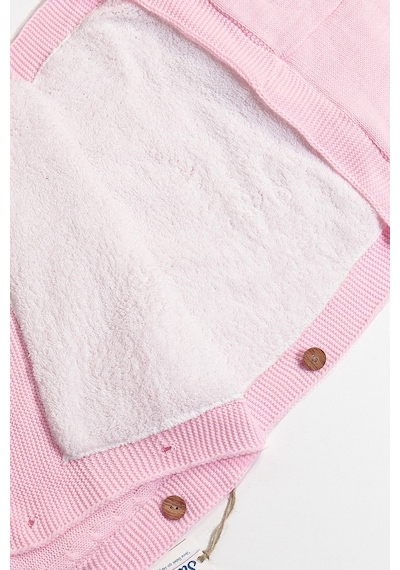 Kız Bebek Düğmeli Pembe Anakucağı Kundak Stl6461 Pembe