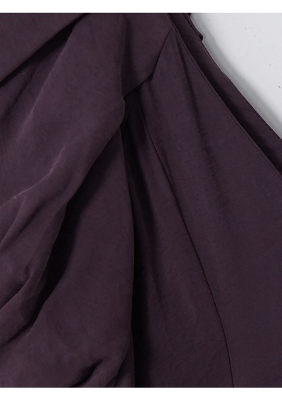 Lcw Comfort Mürdüm V Yaka Balon Kollu Kloş Abiye Elbise
