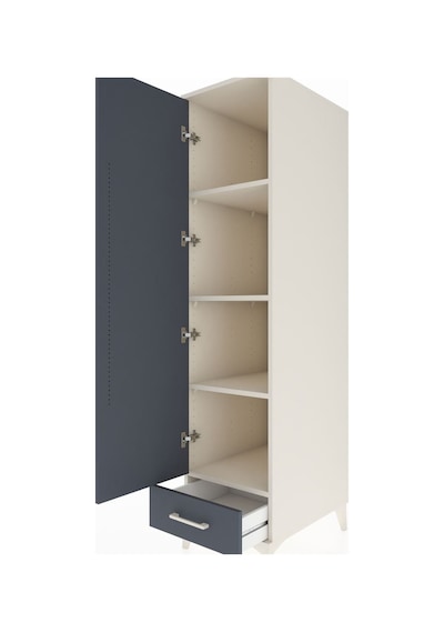 Kronos Dolap 4 Raflı Tek Çekmeceli Tek Kapaklı 44x59x182 Aytaşı-antrasit Aytası