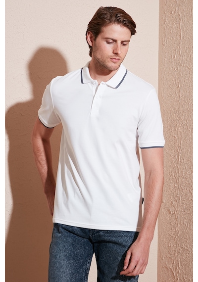 Buratti Pamuklu Regular Fit Erkek Polo Yaka T Shirt 5902063 Beyaz