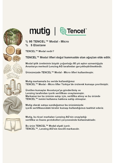 Mutig Tencel Modal Erkek Boxer Siyah
