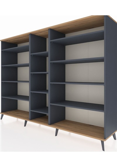Hyperion Dolap 11 Raflı 220x44x163 Antrasit-çam/antrasit Atlas Çam/antrasıt - Antrasıt Hyperion Dolap 11 Raflı 220x44x163 Antrasit-çam/antrasit Atlas Çam/antrasıt - Antrasıt